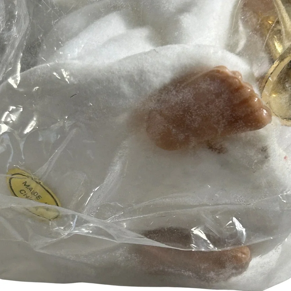 Vintage Flocked Angel Christmas Ornament Seasonal Shop Hobby Lobby‎ NOS 1990s